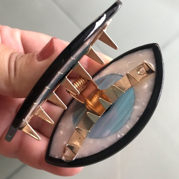 NEW Black Eye Evil Eye Marble Hair Claw Clip Accesory - Picture 6 of 8